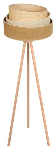 Duolla - Állólámpa YUTE TRIO 1xE27/15W/230V átm. 45 cm barna/szürke/bézs