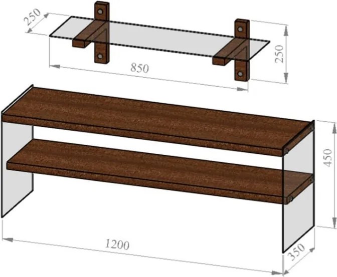 TV-állvány, 120 cm – TV104