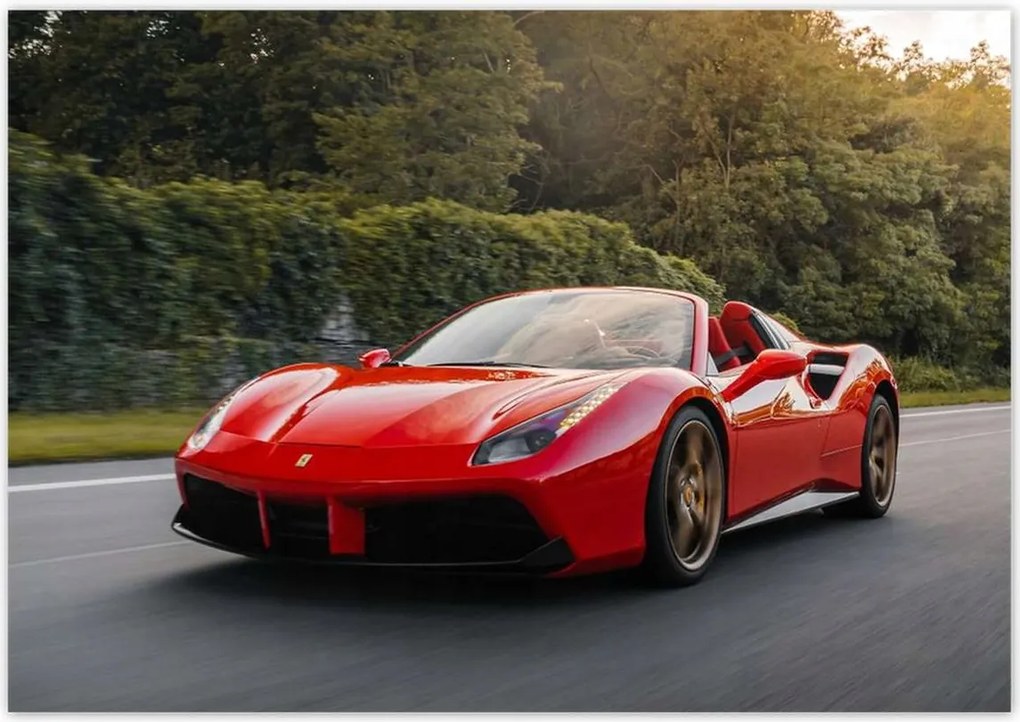 Poszterek 100x70 Piros Ferrari út