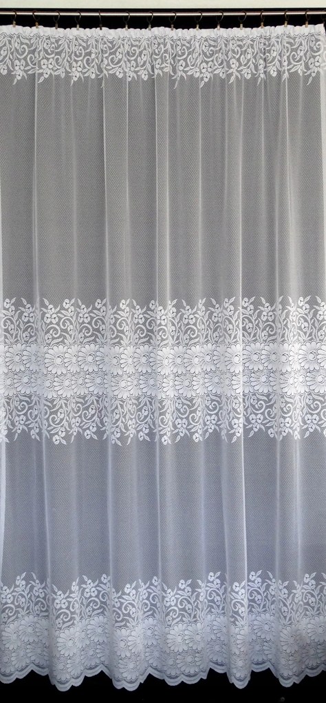 Mg Függöny jacquard 4276 Fehér 200X250 kész szalaggal