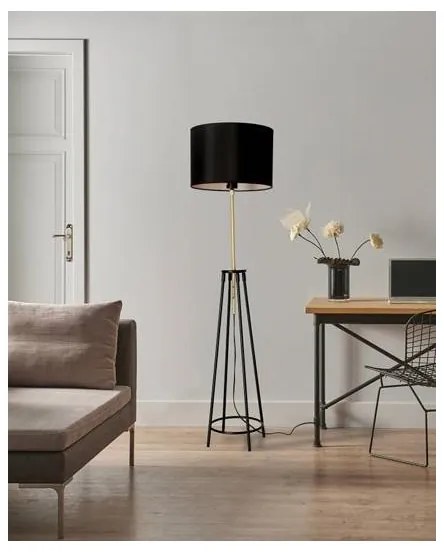 Állólámpa TEGOLA 1xE27/60W/230V fekete/arany