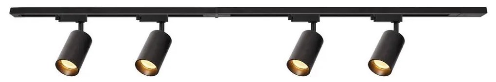 Spotlámpa sínrendszerrel PIPE 4xGU10/10W/230V fekete