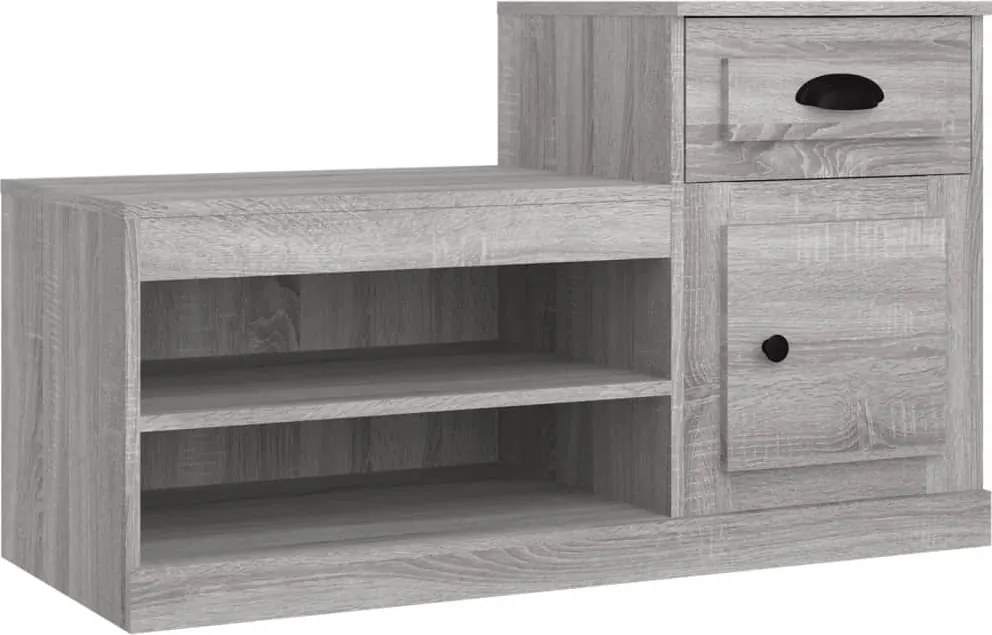 vidaXL szürke sonoma színű szerelt fa cipősszekrény 100x42x60 cm