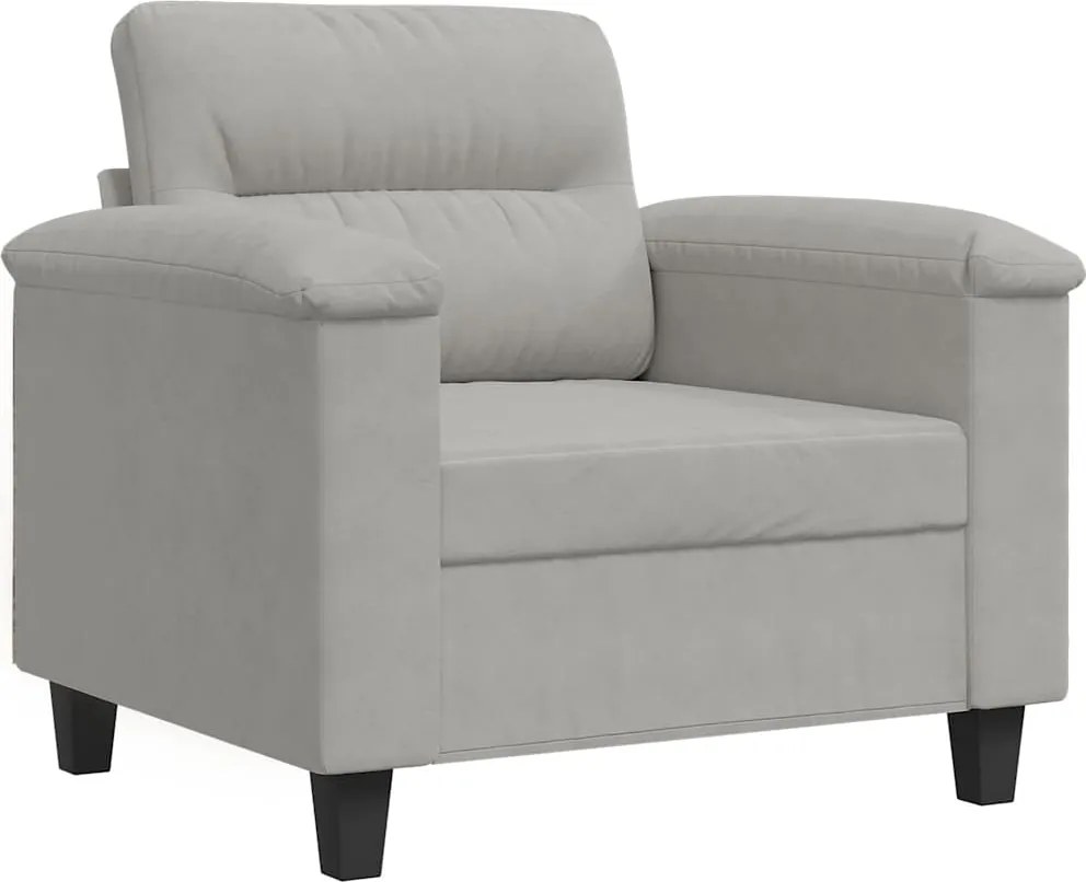 vidaXL világosszürke mikroszálas szövet kanapéfotel 60 cm