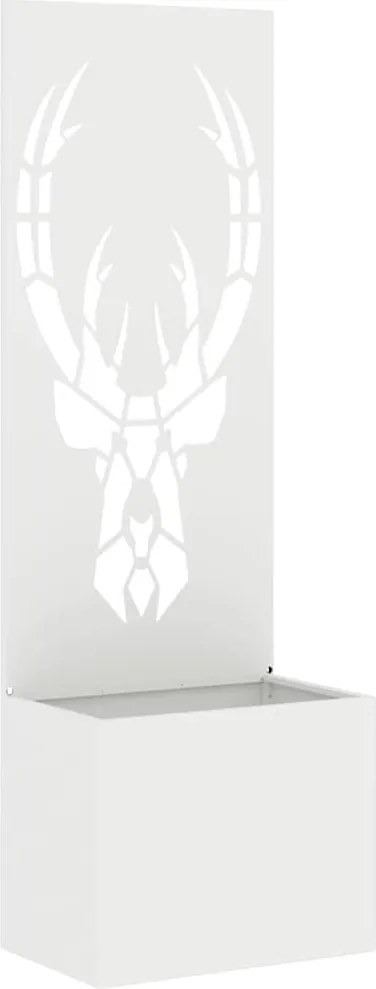 vidaXL Kertvédő vászon Fehér 50 x 140 cm Hidegen hengerelt acél