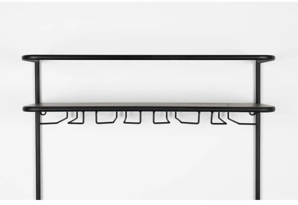 Fekete rattan bortartó szekrény Guuji - White Label