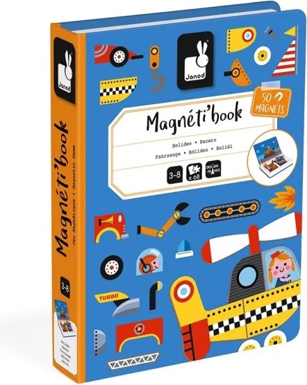 Janod - MAGNETIBOOK interaktív mágneses járműkészlet
