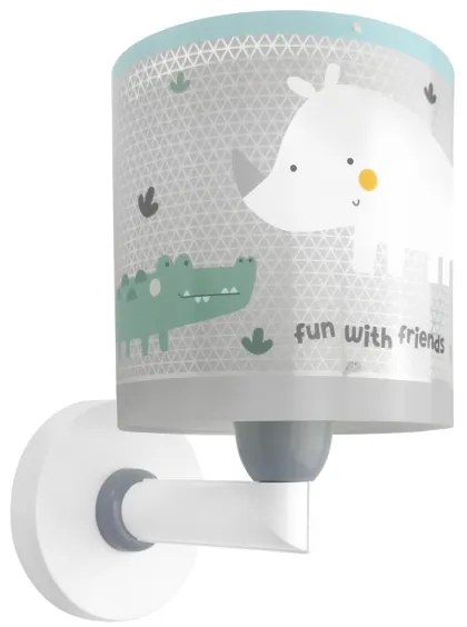 Dalber 60629 - Gyermek fali lámpa RHICO AND CROCO 1xE27/15W/230V