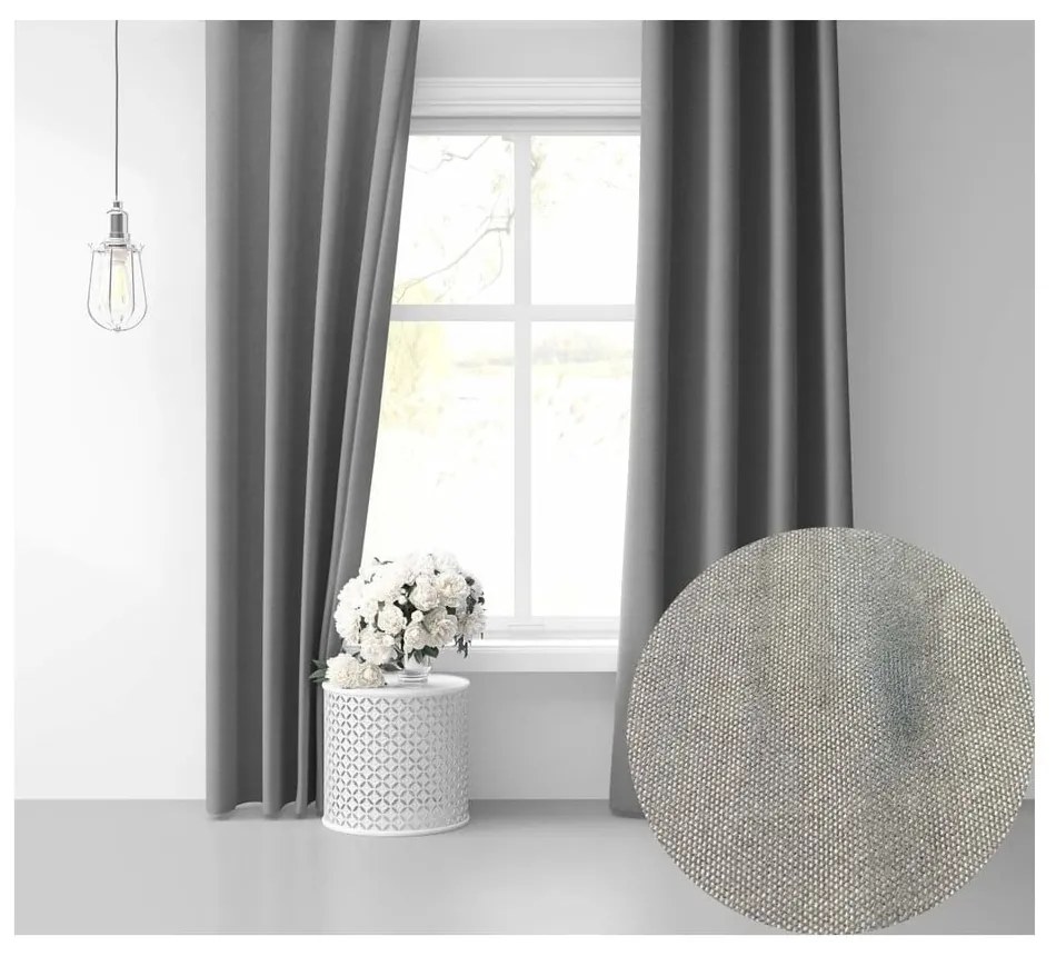 Szürke sötétítő függöny nem teljes sötétítéssel 250x100 cm - Mila Home