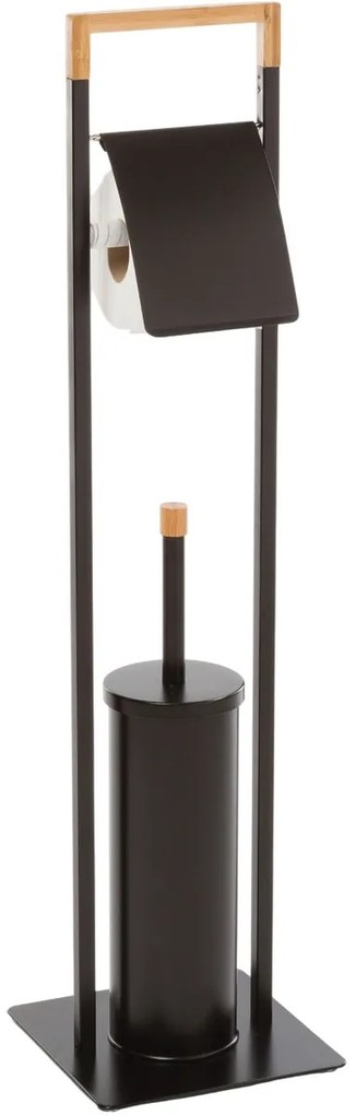 Spirella Toalettpapír tartó kefével Chic 75 x 19 x 19 cm, fekete