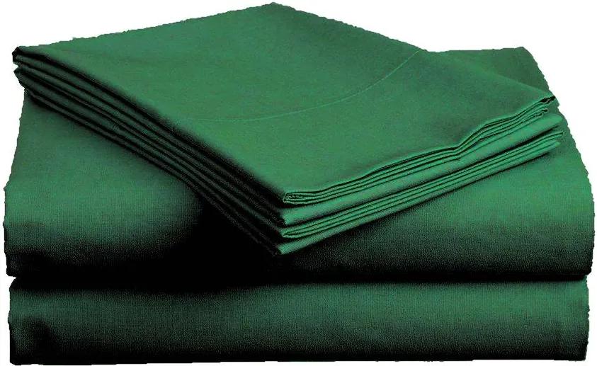 Standard sötétzöld pamut lepedő 140x240 cm