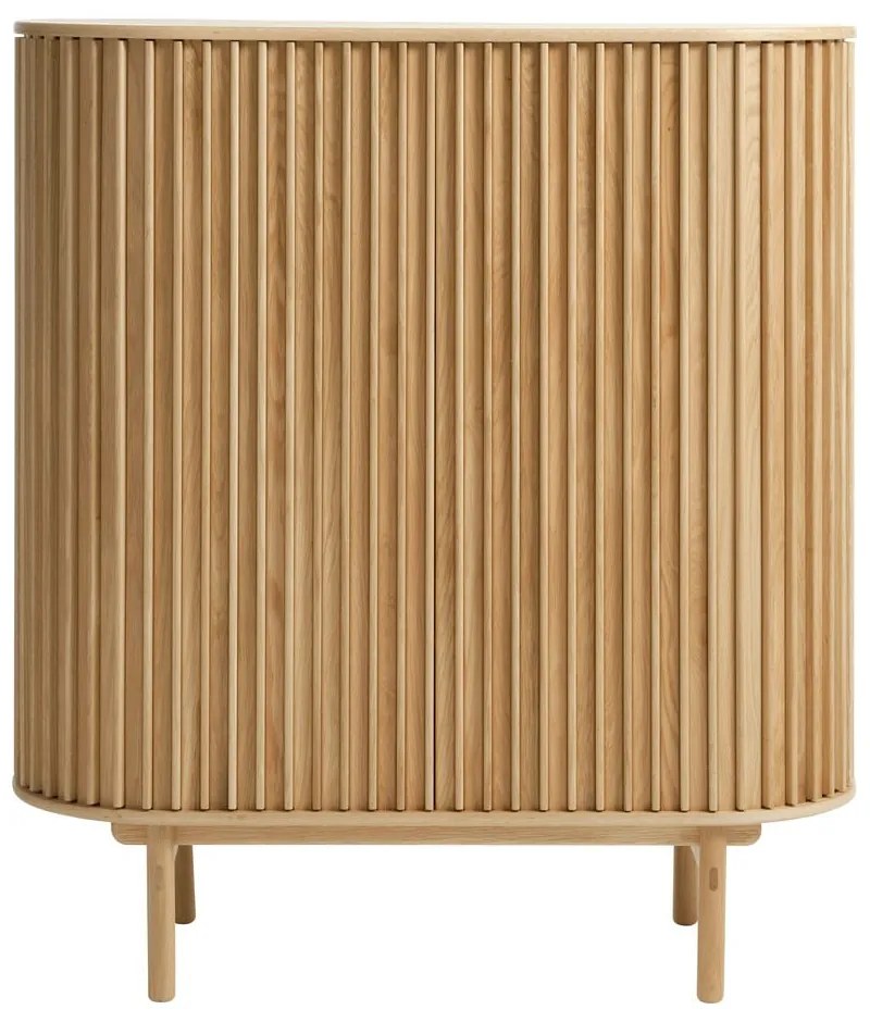 Natúr színű szekrény tölgyfa dekorral 110x125 cm Carno – Unique Furniture