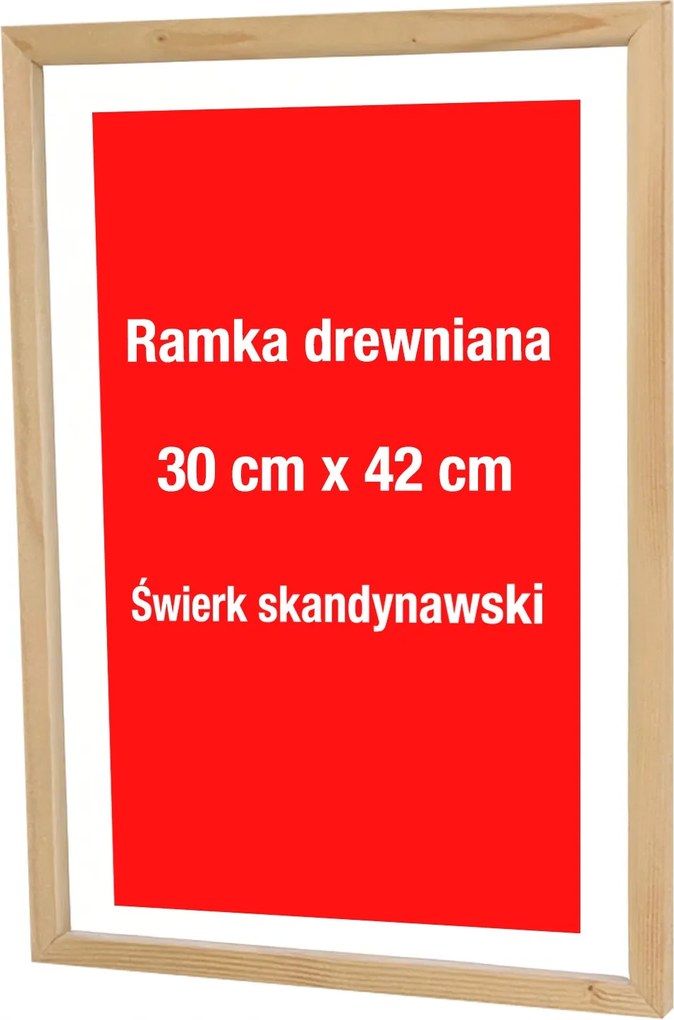 Fa képkeret A3 30x42 skandináv lucfenyő védőbevonattal