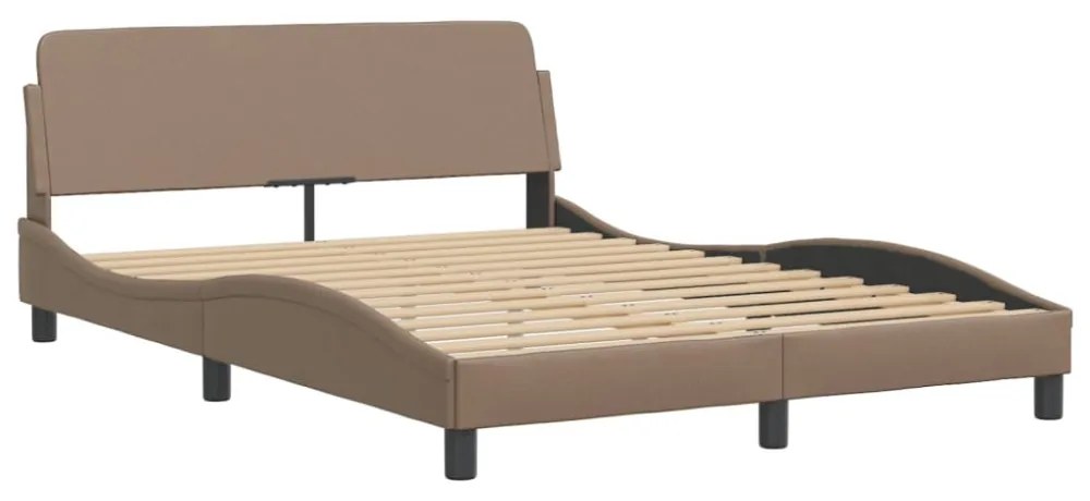 cappuccino színű műbőr ágykeret matrac nélkül Zadar 120x200 cm