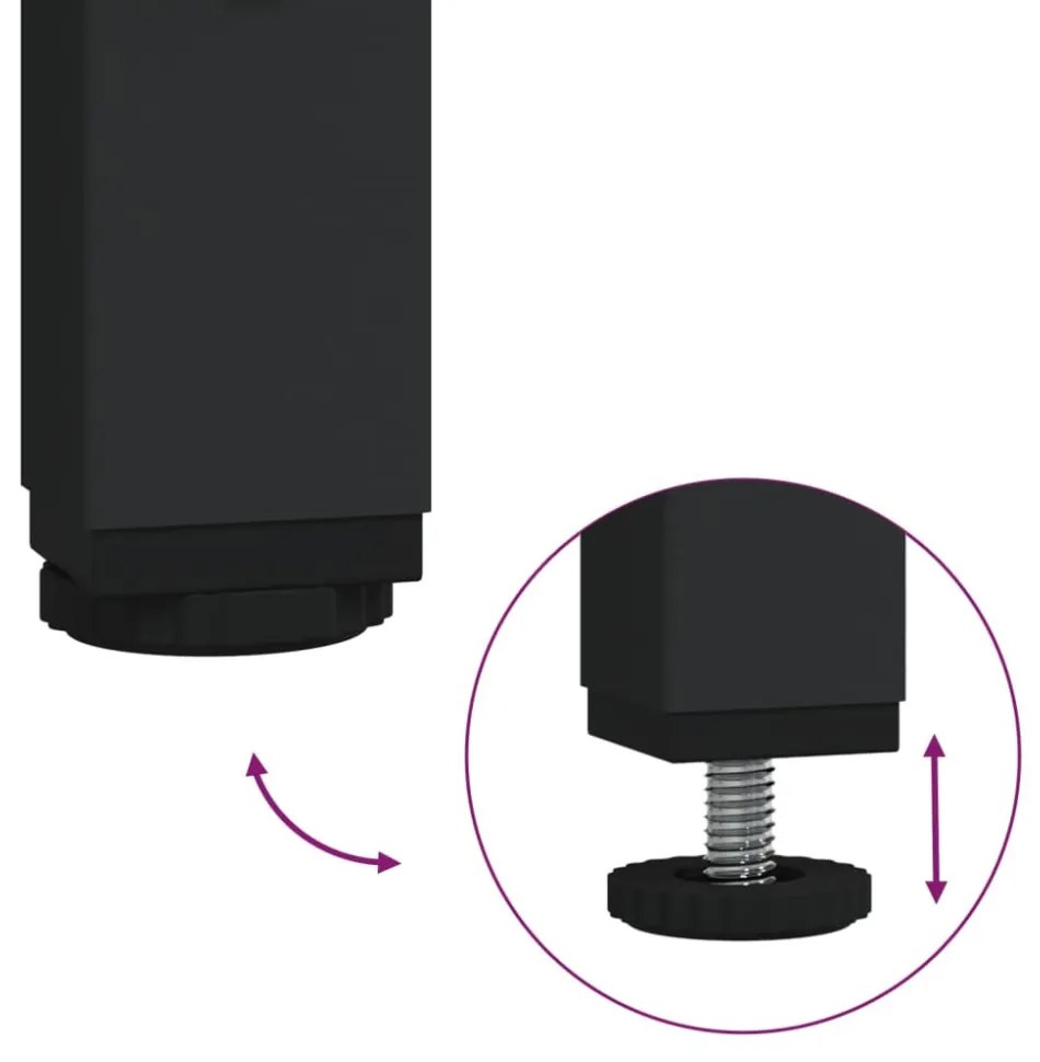 vidaXL 2 db fekete szerelt fa éjjeliszekrény 40x42x50 cm