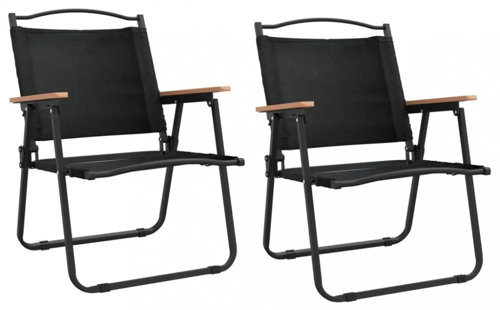 2 db fekete oxford szövet camping szék 54 x 55 x 78 cm