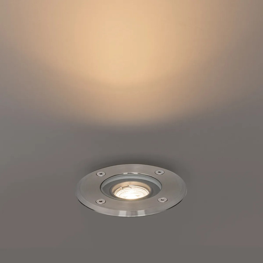 6 db-os készlet modern kültéri talajszpot acélból 35 mm állítható IP65 - Delux