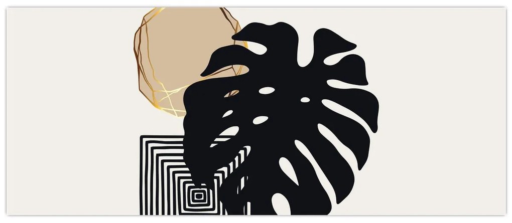 Kép - Absztrakció trópusi levelekkel N⁰2 (120x50 cm)