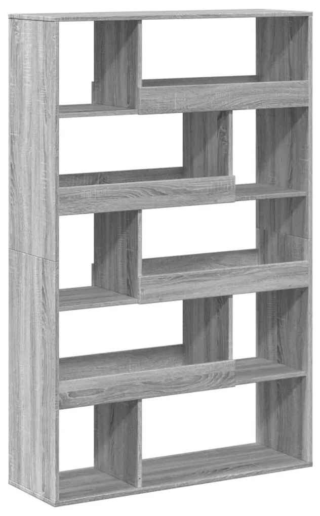 szürke sonoma színű szerelt fa könyvespolc 100 x 33 x 156,5 cm