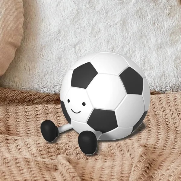 LED érintős, dimmelhető gyerek lámpa FOOTBALL LED/2W/5V USB 1200 mAh fehér/feket