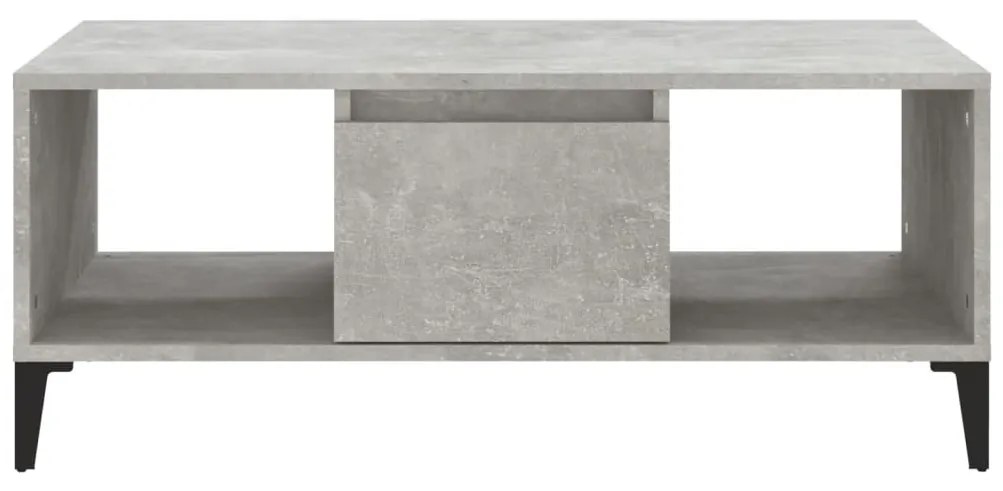 Betonszürke szerelt fa dohányzóasztal 90x50x36,5 cm