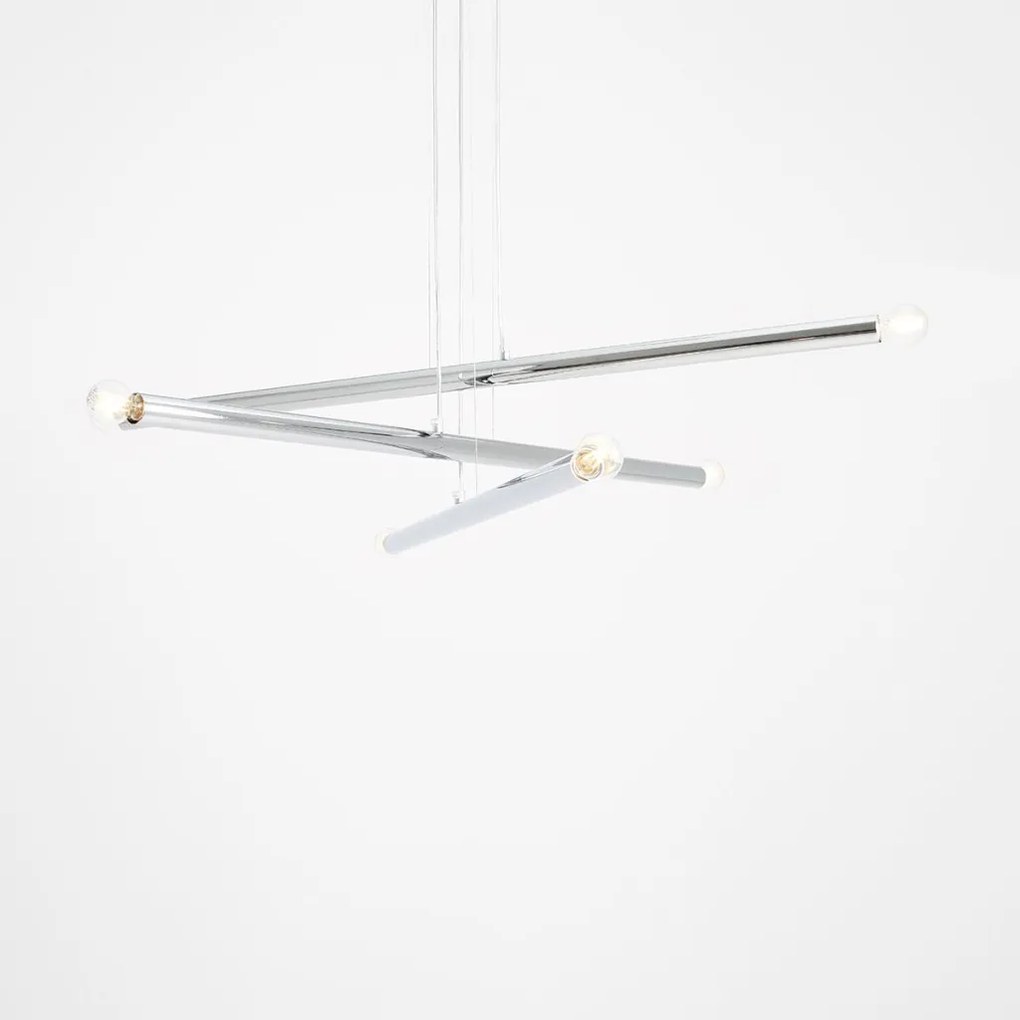 ALDEX 1072K4 TUBO Modern Led Függesztett Lámpa Króm E14 IP20