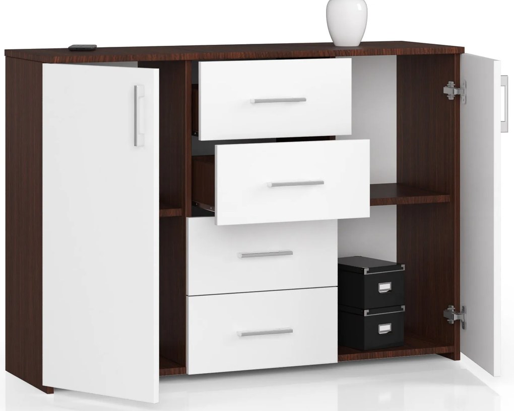 Komód Kiran  (wenge + fehér). 1069791