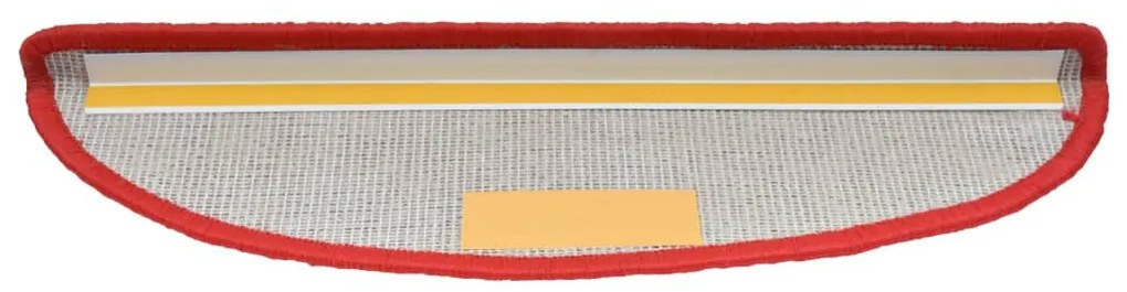 15 db piros lépcsőszőnyeg 65 x 21 x 4 cm