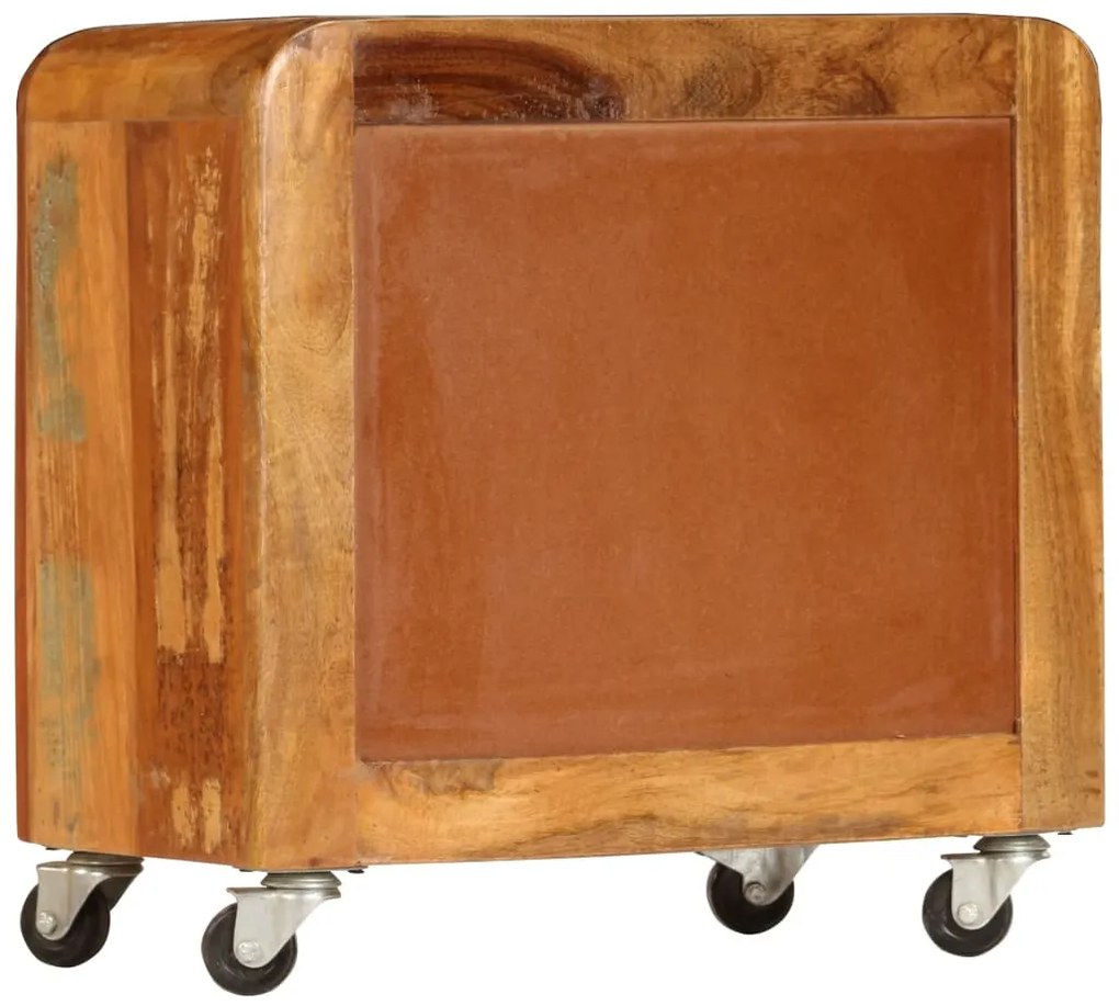 Tömör újrahasznosított fa éjjeliszekrény 50 x 30 x 50 cm