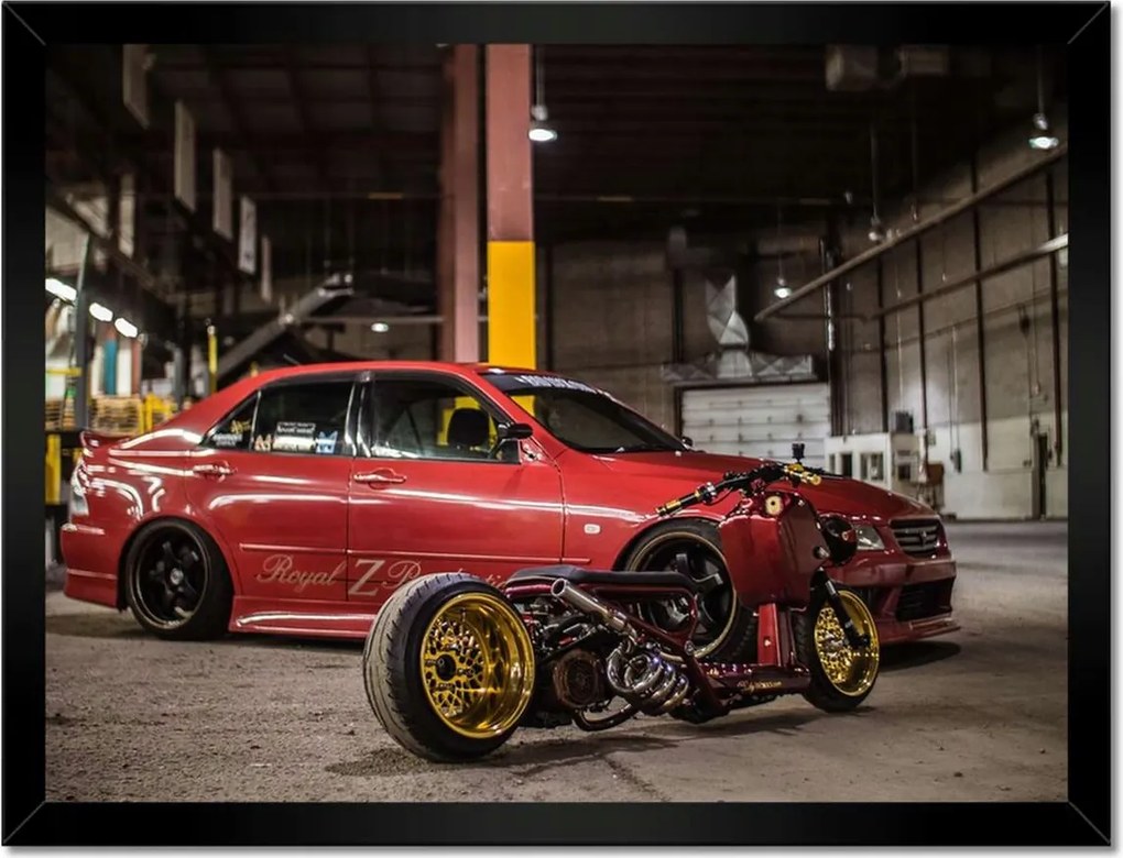 Poszterek keretben 40x30 Custom Motorcycle Car