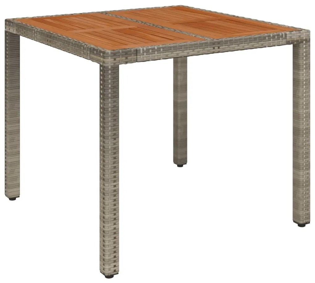 5 részes szürke polyrattan kerti étkezőgarnitúra párnával