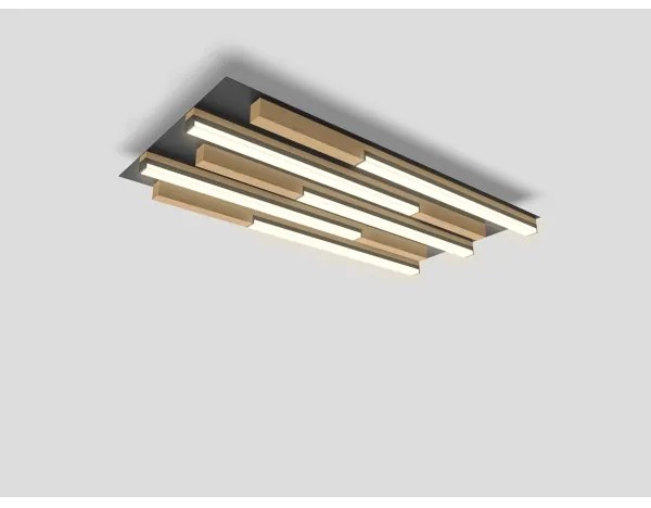 Wofi 9031-506S - PALERMO LED 34W 230V dimmelhető fa mennyezeti lámpa