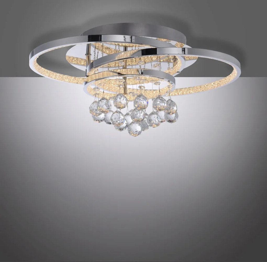 Paul Neuhaus glamour modern mennyezeti lámpa rotazo króm pln6267-17