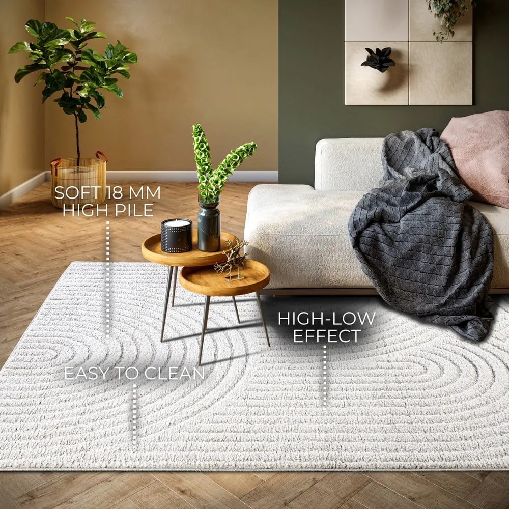 Fehér szőnyeg 80x120 cm Panglao New York White – Elle Decoration