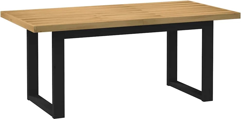 vidaXL Étkezőasztal NOAIN U-alakú lábak 180x90x75 cm tömörfa fenyőfa