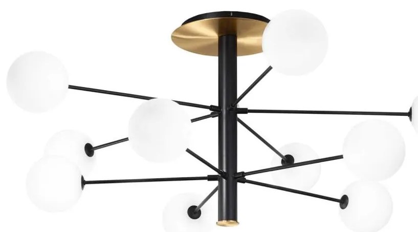 Ideal Lux - LED Csillár rúdon COSMOPOLITAN 10xG9/3W/230V átm. 124 cm fekete