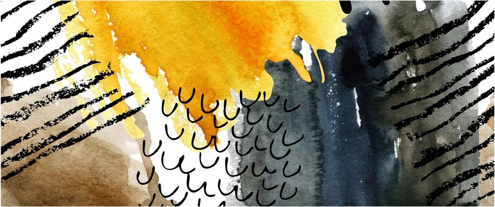 Kép - Absztrakt akvarell (120x50 cm)