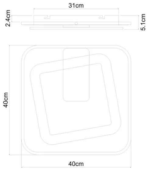Globo 48435-36 - LED Dimmelhető mennyezeti lámpa RODAN LED/36W/230V + távirányító