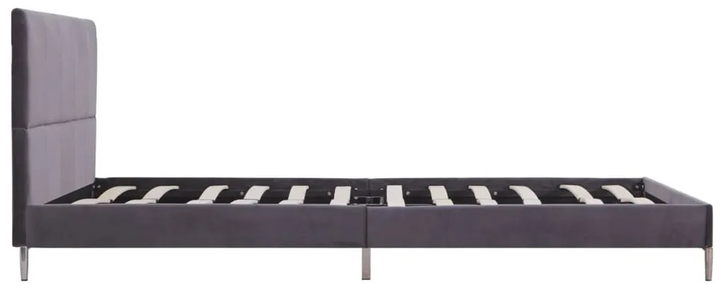 szürke szövet ágykeret matrac nélkül 135x190 cm
