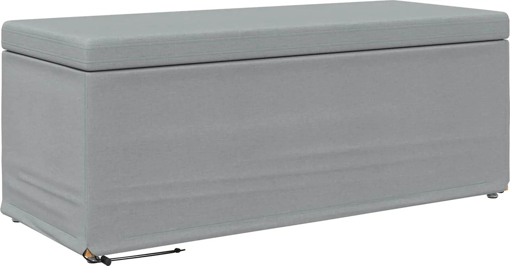 vidaXL Zsámoly Világosszürke 101 x 41 x 40 cm Szövet és faszerkezet