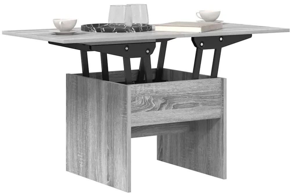 vidaXL Dohányzóasztal Szürke Sonoma 55 x 54,5 x 45 cm Faanyag