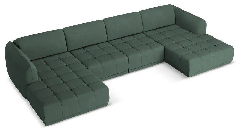 Zöld sarokkanapé Hoku – Makamii