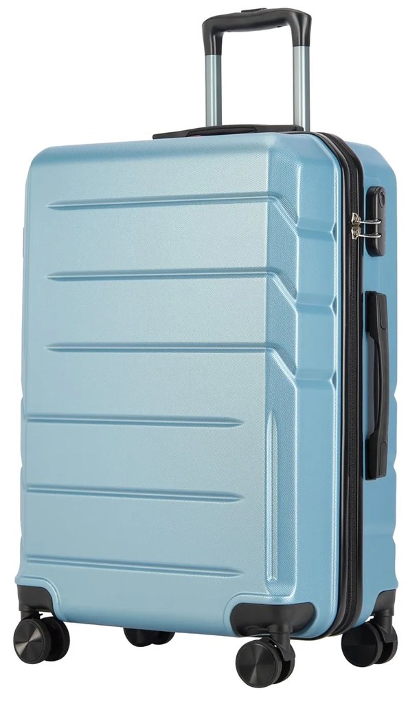 BONTOUR “SPINNER” közepes Duplakerekes Gurulós bőrönd, jégkék