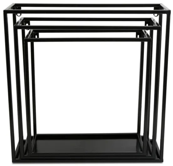 Fali polc 35x35 cm fekete