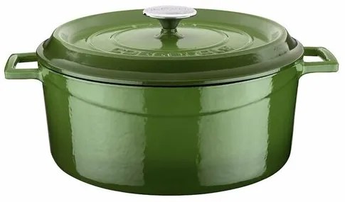 LAVA Fém öntöttvas edény, 28 cm átmérőjű, zöld,6,7 l