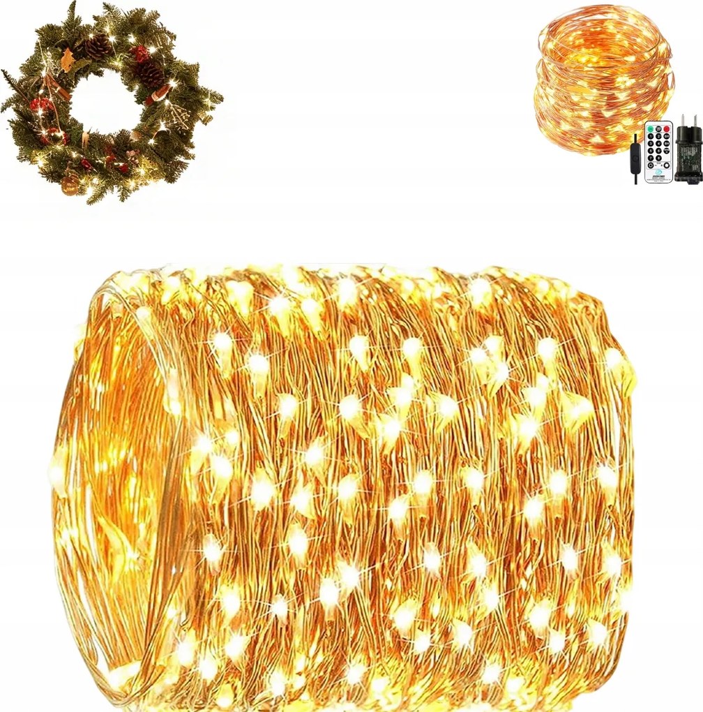 Kültéri karácsonyfa lámpák 10 m 100 lámpa Világító Tömlő világítás