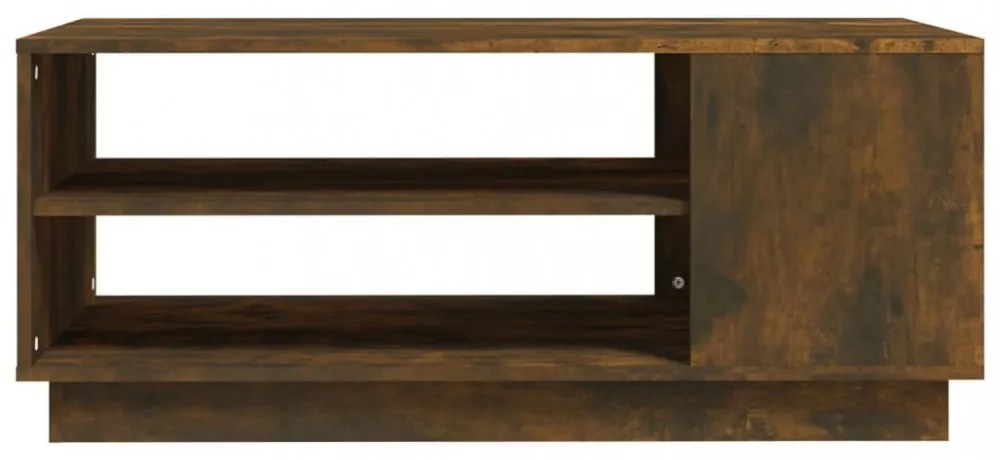 füstös tölgy színű szerelt fa dohányzóasztal 102x55x43 cm