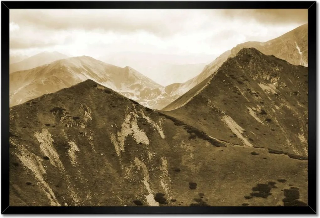 Poszterek keretben 60x40 Tátra Lengyel hegyek Kilátás