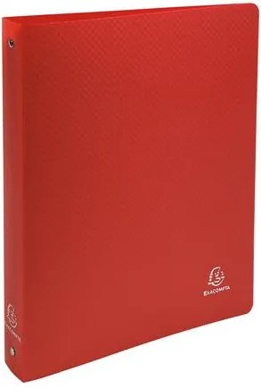 Gyűrűs könyv, 4 gyűrű, 40 mm, A4, PP, EXACOMPTA, piros (EX512805E)