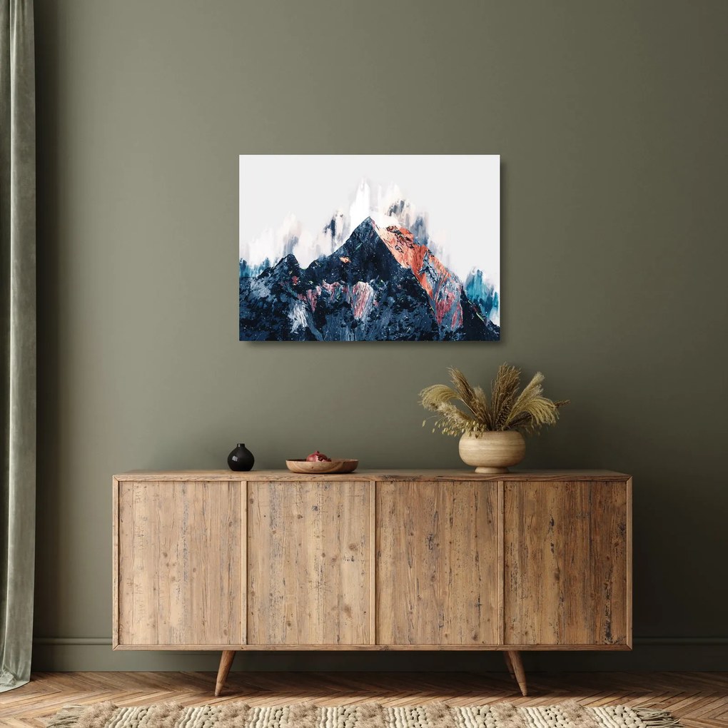 Kép - Absztrakt hegy (üvegen) (70x50 cm)